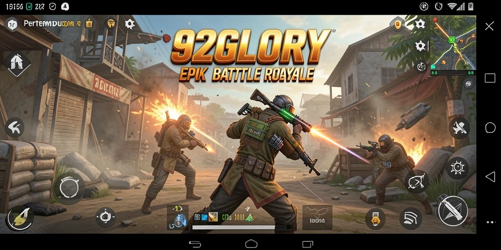 Tampilan gameplay seru dari 92GLORY saat bertempur.