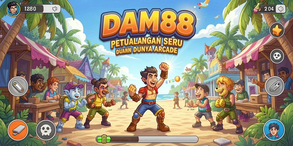 Tampilan seru dari gameplay DAM88 penuh warna dan tantangan.