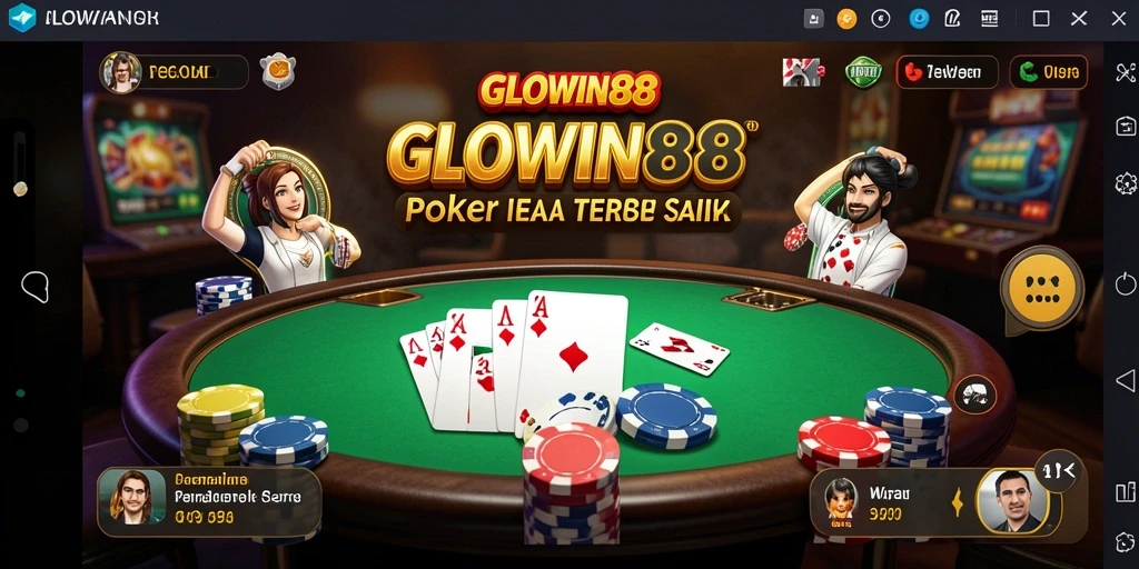 Tampilan menarik dari screenshot GLOWIN88 saat bermain poker.