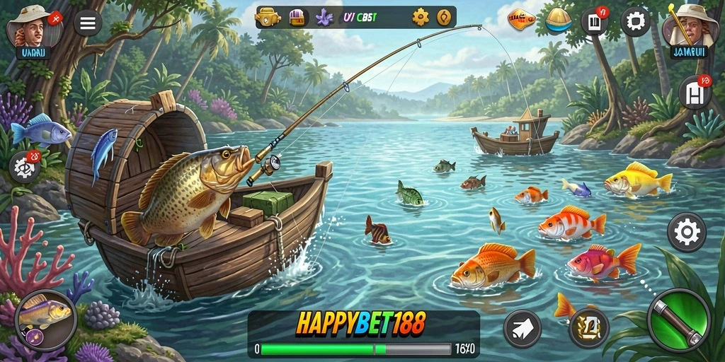 Tangkapan ikan besar di gameplay HAPPYBET188 yang mendebarkan.