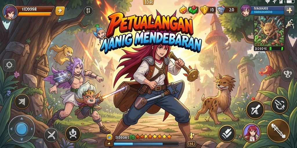Tampilan gameplay ID098 dengan karakter Anime yang menakjubkan.