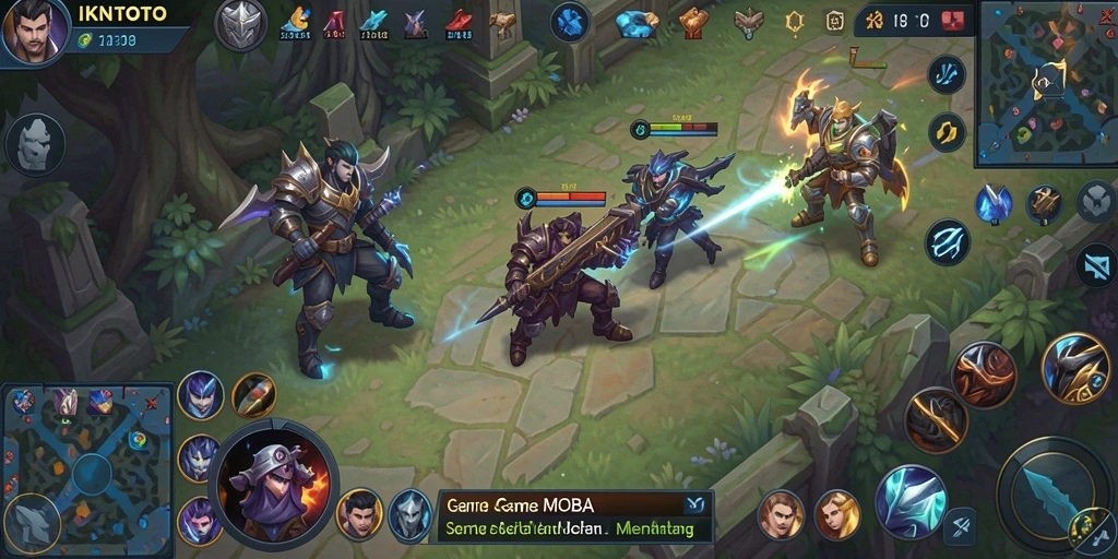 Gameplay MOBA yang seru dan penuh aksi di IKNTOTO.