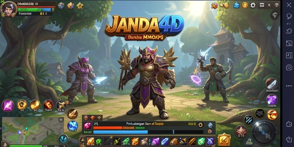 Gameplay menakjubkan dari JANDA4D dalam mode MMORPG.