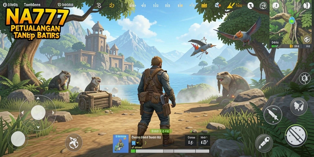 Tangkapan layar NA777 menunjukkan gameplay mendebarkan di dunia terbuka.