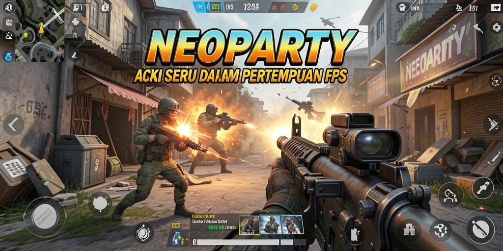 Tampilan menegangkan dari pertempuran multiplayer NEOPARTY.