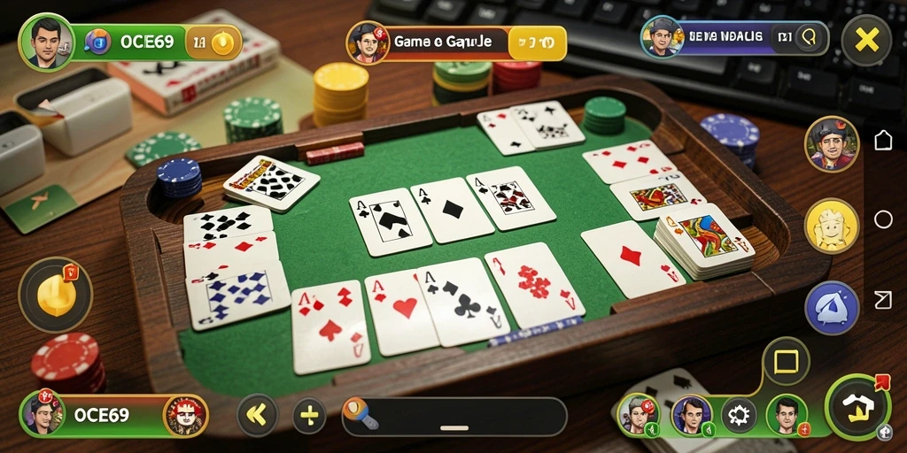Tampilan menarik dari gameplay Gaple di OCE69.
