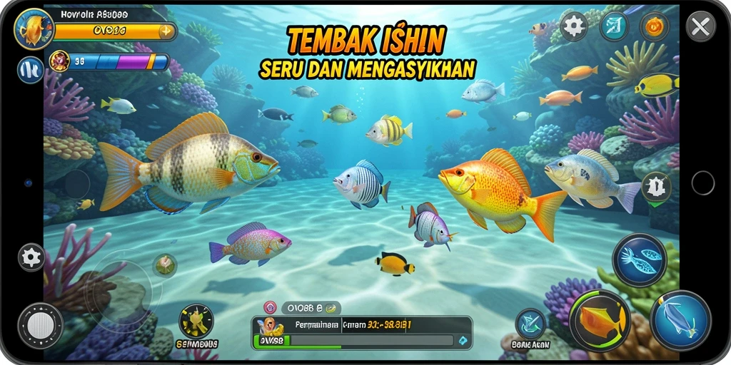 Tampilan menarik dari gameplay Tembak Ikan OVO88 yang seru dan dinamis.