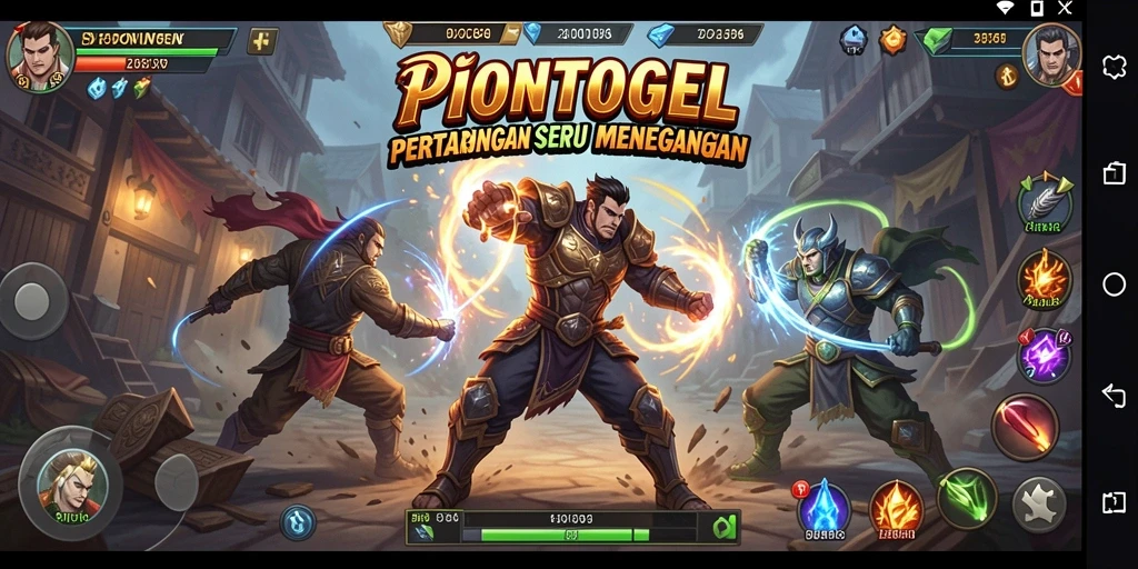 Tangkapan layar PIONTOGEL menampilkan gameplay pertarungan yang menegangkan.