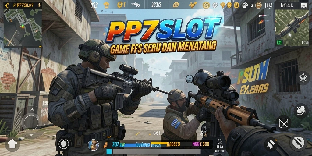Screenshot gameplay PP7SLOT menunjukkan aksi tembak-menembak yang mendebarkan.