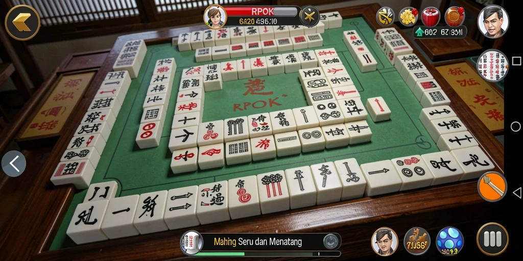 Gameplay seru RPOK yang menarik dengan desain Mahjong yang indah.