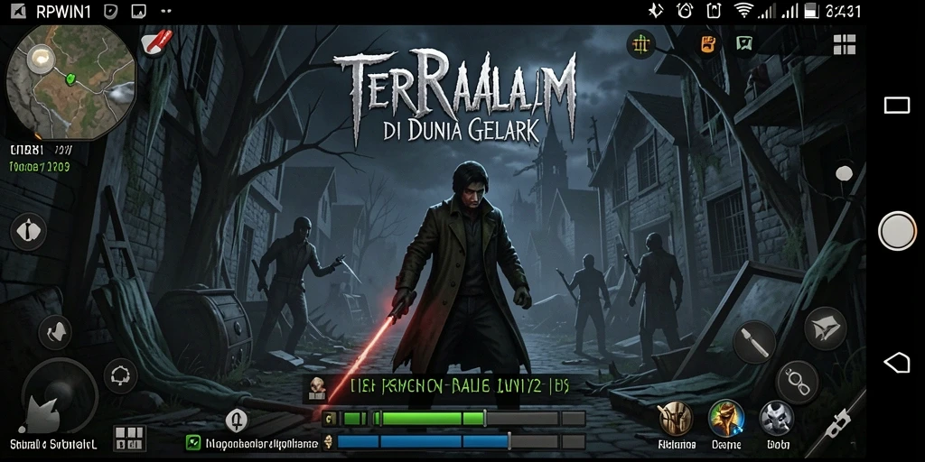 Screenshot utama RPWIN1 menampilkan suasana mencekam dalam permainan.