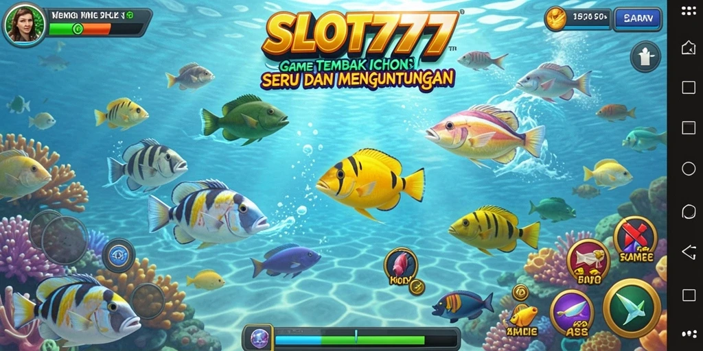 Tampilan permainan Tembak Ikan yang dinamis dan menantang.
