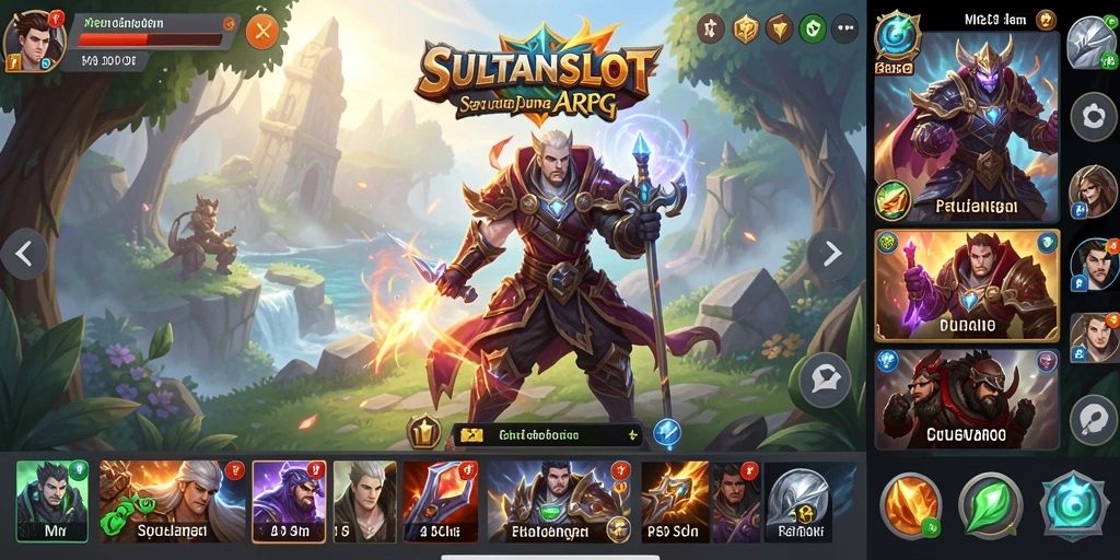Tampilan gameplay seru SULTANSLOT dengan aksi ARPG yang mendebarkan.
