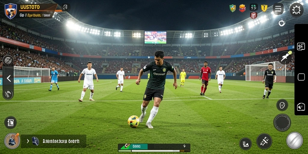 Tampilan menarik dari gameplay sepak bola UUSTOTO.