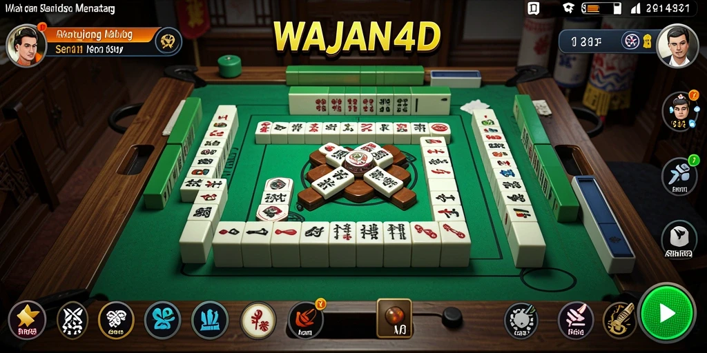 Tampilan gameplay menarik dari WAJAN4D yang menampilkan aksi Mahjong.